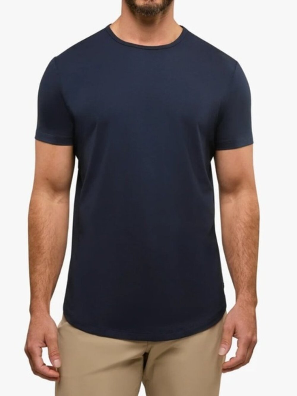 CUTS Cuts Clothing Men’s New Tee Shirt AO Curve Hem Tee Navy size XXL
